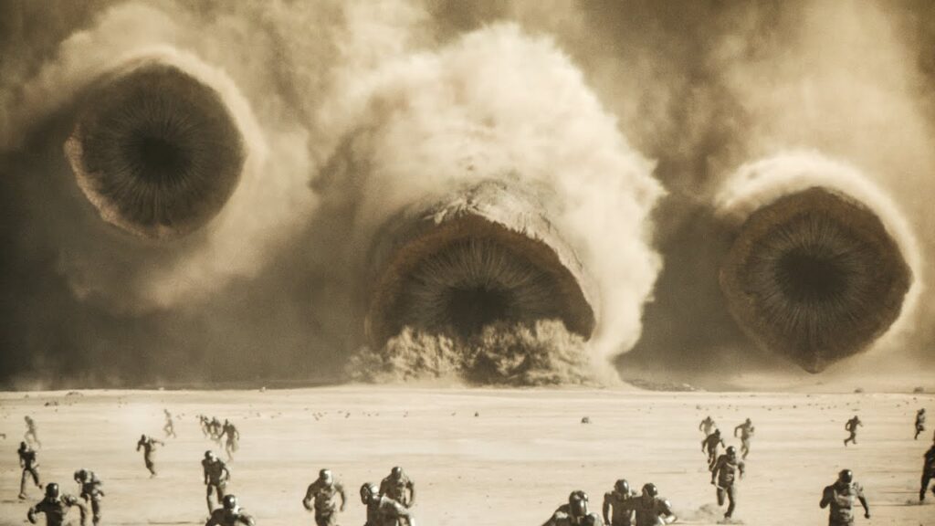 3000-meter creature in desert, droppings worth 10,000 times gold, humans go mad.