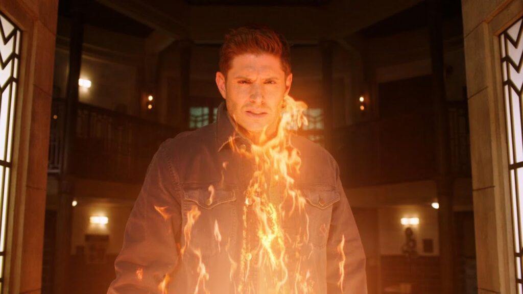 Supernatural S15P2: Dean Burns in Holy Fire as Michael Returns from Hell