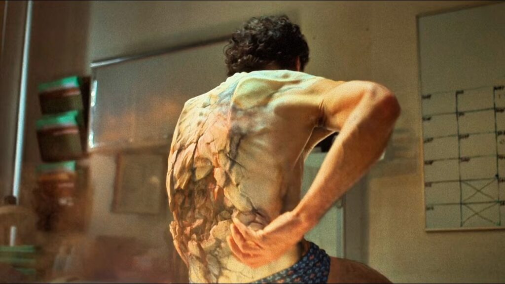 She took a SAMPLE from his arm, but only found crushed MARBLE.