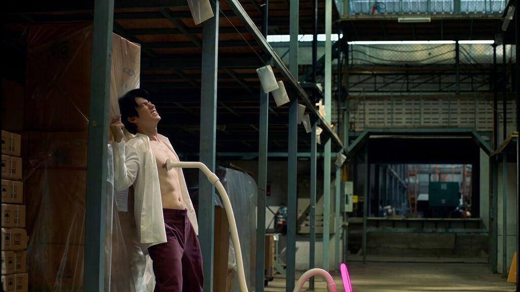 He Was Pinned Against The Wall... While The Vacuum Played With His NIPPLES